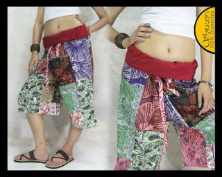 Pants PHK03 Patchwork Shorts Ladies Casual Beach Everyday Funky Hippie