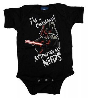 Star Wars Darth Vader In Command Funny Movie Baby Creeper Romper