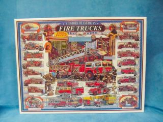 White Mountain Puzzles, FIRE TRUCKS, HISTORY OF AMERICA FIREMAN
