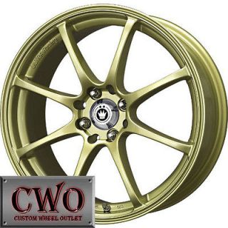 17 Gold Konig Feather Wheels Rims 4x100 4 Lug Civic Mini Miata Cobalt