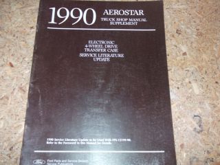 1990 Ford Aerostar Van 4 WD Update Service Manual OEM