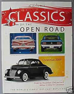 Danbury Mint 2009 Classics of the Open Road Catalog