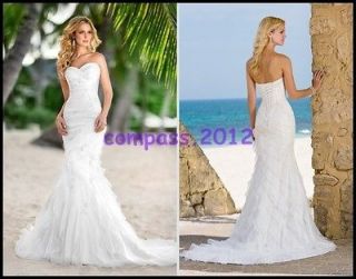 Shining Beach Sweetheart White Organza Wedding Dress Bridal Gown