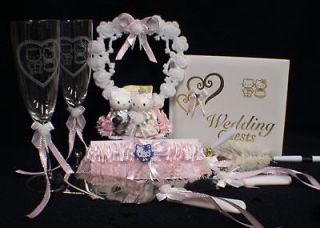 HELLO KITTY SANRIO wedding Cake topper Gift LOT pink