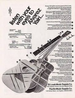 1978 Vintage Ad for Alvarez Yairi Acoustic Guitars