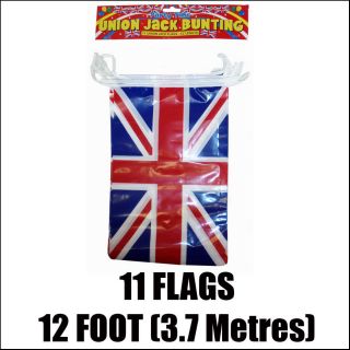 BUNTING UNION JACK FLAG 11 FLAGS GREAT BRITAIN OLYMPICS DIAMOND
