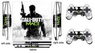 COD MW3 201 Skin Sticker for PS3 PlayStation 3 Slim and 2 controller