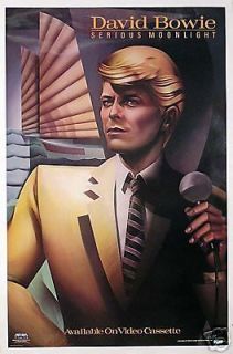 DAVID BOWIE SERIOUS MOONLIGHT VIDEO PROMO POSTER
