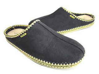 DEER STAGS MENS WHEREVER SCUFF SLIPPER BLACK MICROSUEDE US SIZE 12