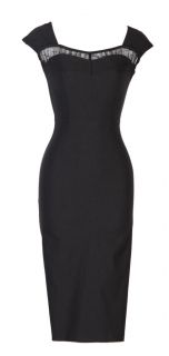 NWT Night Life Fitted Black Stop Staring Pencil Wiggle Dress Size S M