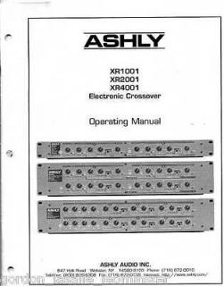 Newly listed Ashly XR1001 2001 4001 Crossover Manual
