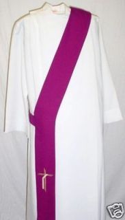 Clergy Catholic Deacon Stole   Advent Purple