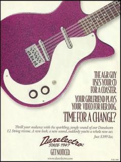 THE 1999 DANELECTRO 12 STRING REISSUE ELECTRIC GUITAR AD 8X11