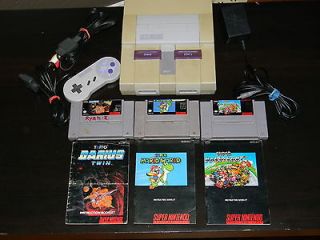 Console bundle w/ 3 games Mario Kart, World, Darius manual LOT