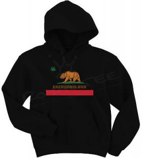 California Bud Hoodie Sweater HUF Cali 420 Weed Kush Republic Dope