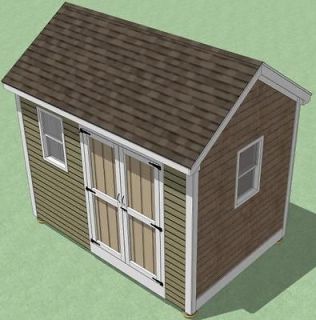 8x12 Shed Plans   How To Build Guide   Step By Step   Garden / Utility