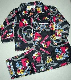 New ANGRY BIRDS Boys Winter Flannelette Pyjamas/PJ Size 1,2,3,4,5,6,8