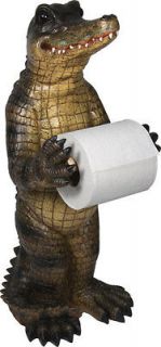 Standing Alligator toilet paper holder bathroom cabin 806