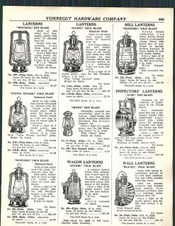 1938 AD Dietz Railroad Adlake Karo Lanterns Monarch Blizzard Wall