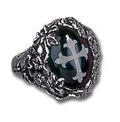 ALCHEMY GOTHIC CEMETERY CROSS RING DEATH FUNERAL GRAVE