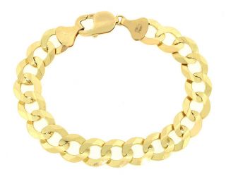 Mens 14K Solid Yellow Gold Figaro Link Chain Bracelet 8 23.5 Grams
