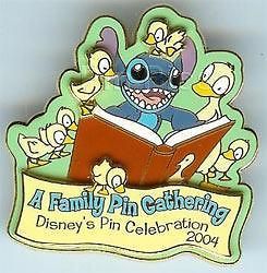 Disney Family Pin Gathering Stitch with Ducks Pin