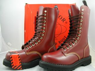 BRITISH MADE GLADIATOR LEATHER BOOTS 14 HOLE HIGH STEEL TOE CAPS