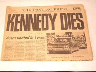 Rare Newspaper  Nov 22nd 1963 Assassination of Robert F. Kennedy