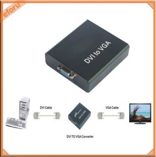 New Digital DVI RGB DVI I to Analog PC VGA Video Converter Box
