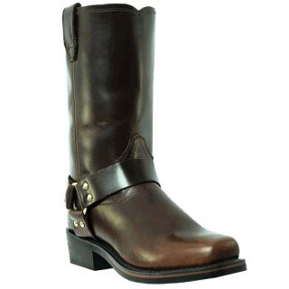 MENS 11 DINGO HARNESS BROWN MOTORCYCLE BOOTS