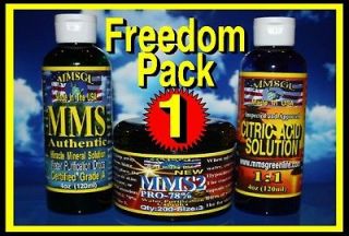 Miracle Mineral Solution known as MMS Authentic, MMS2 Pro78%, and