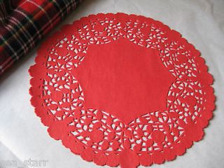 12 INCH ROUND RED PAPER LACE DOILIES CRAFT ★CANADA★ lacy doily