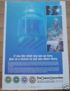 1987 SCUBA SKIN COMMERCIAL DIVER DIVING DIVERS SCHOOL OCEAN CORP