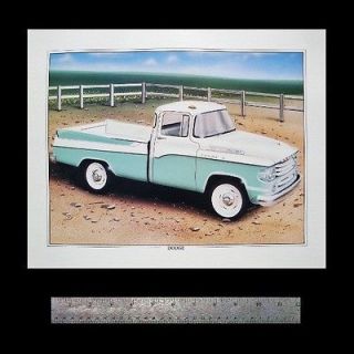 Dodge SWEPTSIDE PICKUP TRUCK 1957 1958 1959 58 W100__Old Dealer ART
