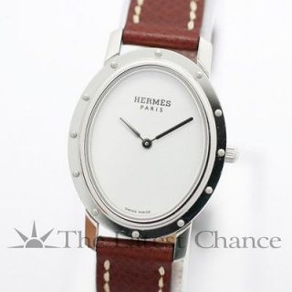 Womens Hermes Clipper Ovale Wristwatch Great Condition