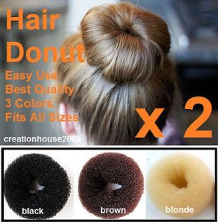 Blonde Hair Donut Bun Maker / Ring Shaper Hair Styling Tool Top
