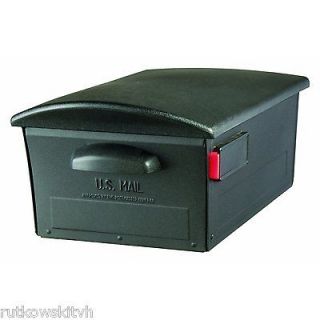 Gilbraltar C2 Mailsafe Post Mailbox With Lock Black Galvanized Steel