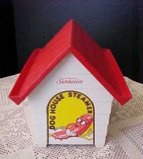 Sunbeam Dog House Steamer Red and White House Hot Dog Steamer Used
