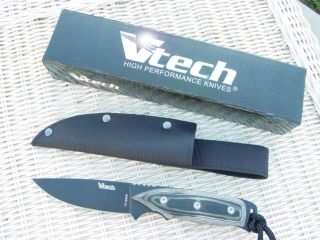 VTech Night X2 TiNi Fixed Blade Tactical Knife & Sheath
