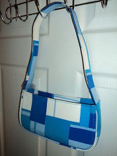 SUSAN GRAVER Style for  Blue Plaid Colorblock Purse Handbag NEW