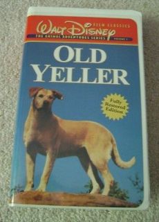 Old Yeller VHS Movie With Clamshell Case