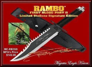 Master Cutlery Rambo IISS Sylvester Stallone Sig. Edition Bowie Knife