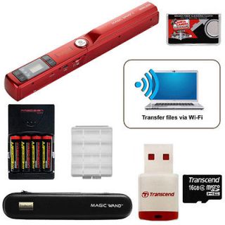 Wand Wi Fi Portable Photo/Document Scanner Red PDSWF ST44PE VP 