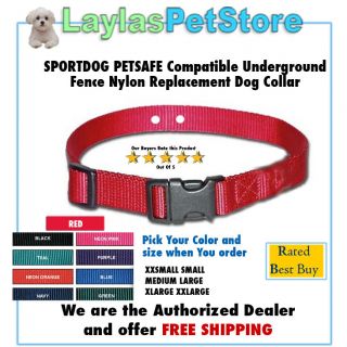 Underground Fence Nylon Replacement Dog Collar Petsafe all colors and