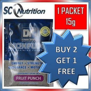 DORIAN YATES NOX PUMP DMAA FREE PRE WORKOUT TRIAL 1 SACHET 15g   FRUIT