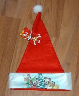 NWT Disney Santa Christmas Hat / Mickey Minnie Goofy Pluto