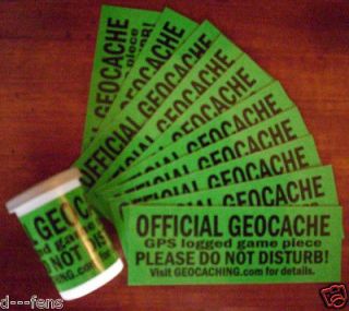 LOT OF 10 GEOCACHING STICKERS / Weather Resistant Vinyl / gps labels