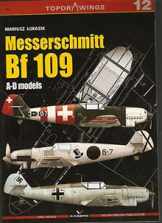 Top Drawing No.12 Messerschmitt Bf 109 Models A D, decals,drawings