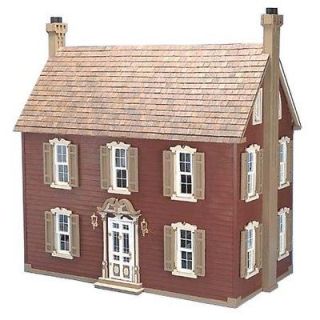 The Willow Dollhouse Kit Classic Colonial Saltbox Wood 18th Century