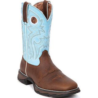 Durango RD3471 Womens Flirt Western Boots   Brown Powder Blue size 6